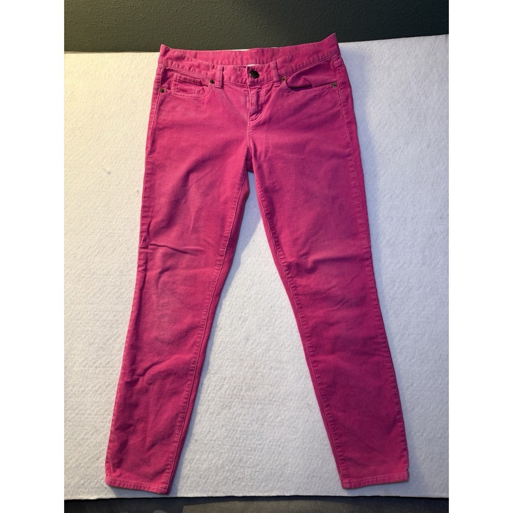 J.Crew Hot Pink Corduroy Skinny Pants Women's Size 27 Stretch Barbiecore Preppy